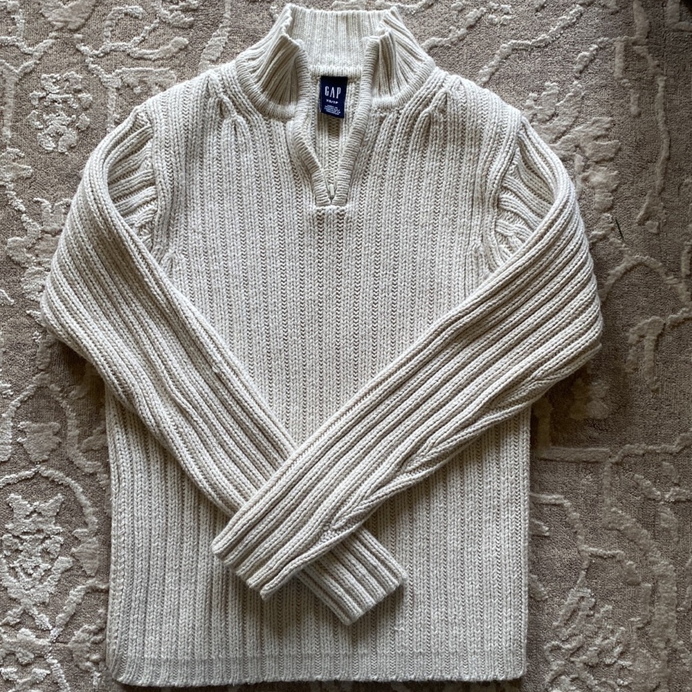 Gap Quarter Zip Cable Knit Sweater